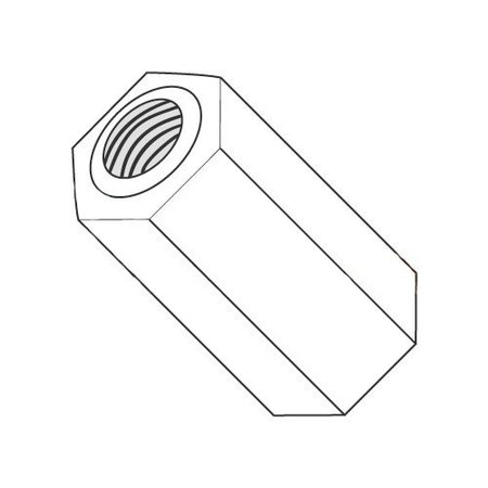 NEWPORT FASTENERS Hex Standoff, #6-32 Thrd Sz, Nylon Natural, 1/4" Hex W, 1000 PK 290202